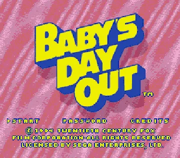 Baby's Day Out (USA) (Proto) (Earlier) screen shot title